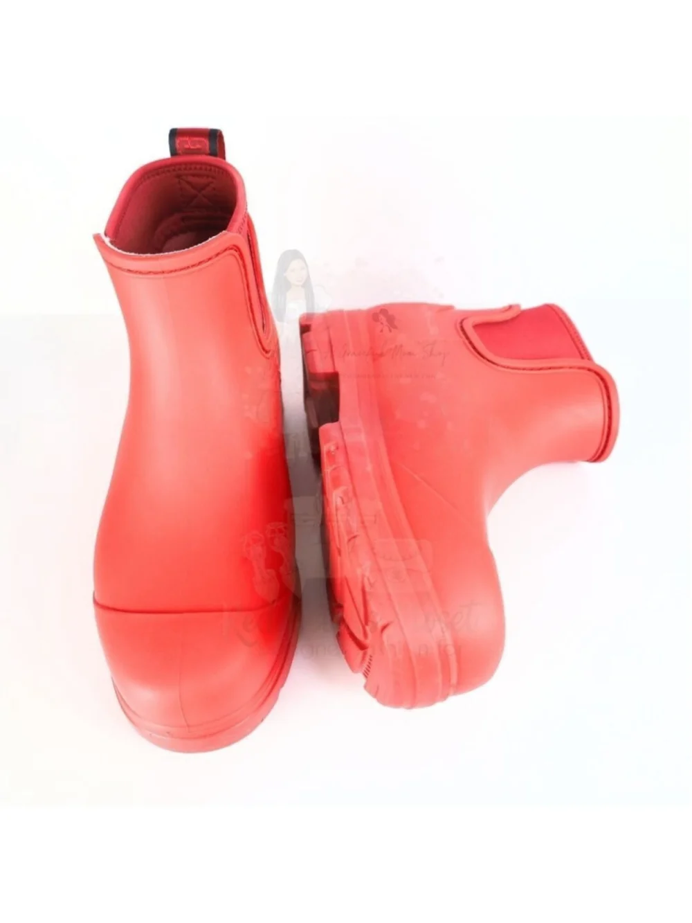 UGG Droplet Women's Rain Boot Shoes - Samba Red, Size 7